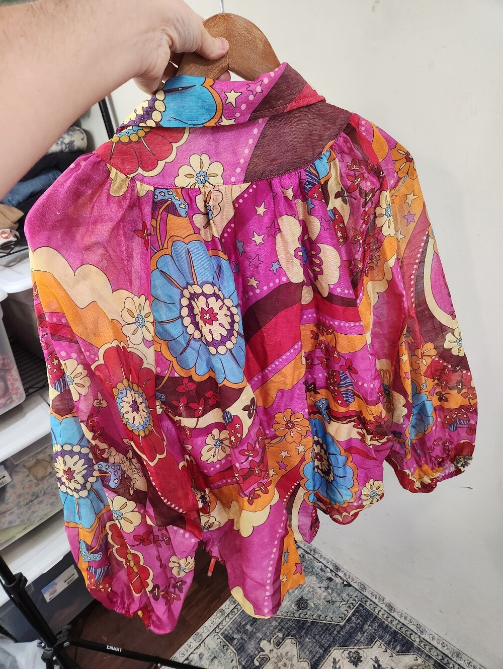 Ciebon Elisa Print Tie Neck Top - Picture 5 of 8